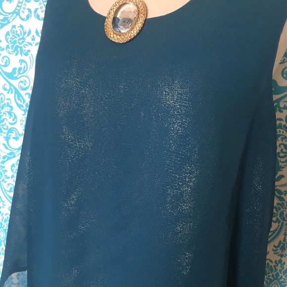 Evening blouse gold shim - Picture 2 of 5